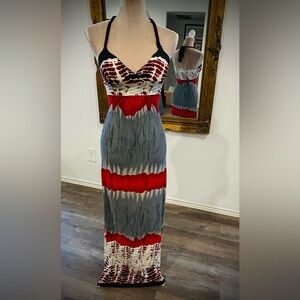 Romeo & Juliet Couture Trendy Boho Tie Dye Maxi Dress Sz XS